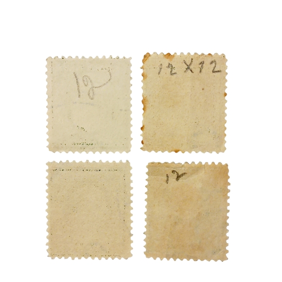 Benjamin Franklin 1 Cent Stamp Green Set of 4 used - Picture 3 of 3
